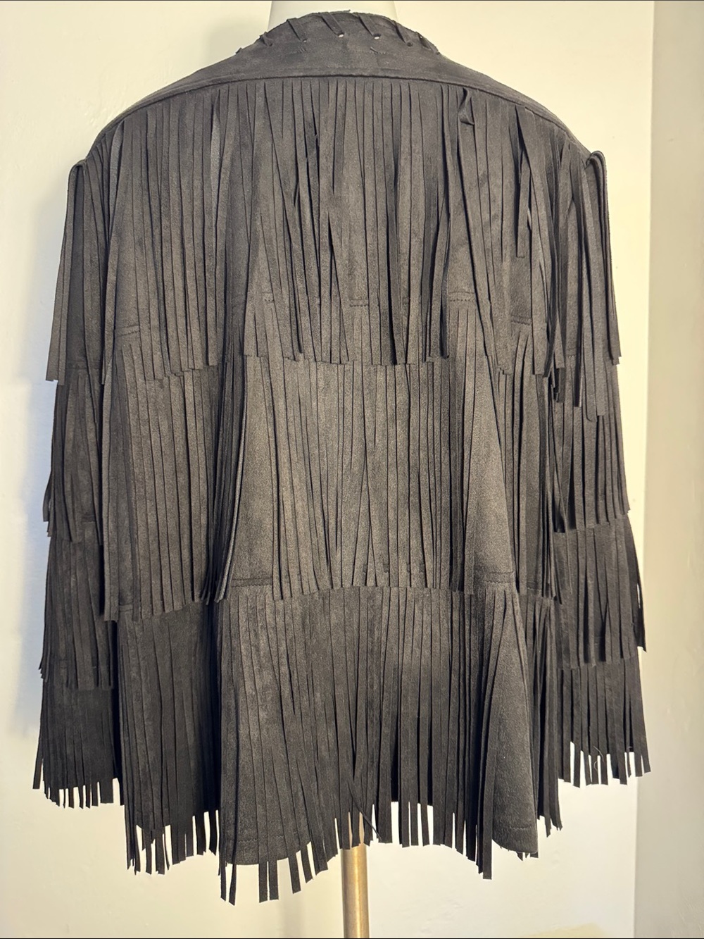 All Miles Black Fringe Jacket NWT Size Large - Picture 5 of 12